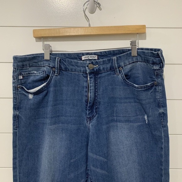 Dear John | Jeans Pixie Skinny 11" High Rise Ankle Laguna Beach Distressed- 33 - Picture 2 of 8